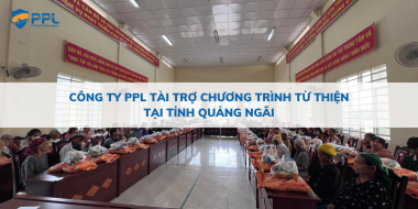 Công ty PPL tài trợ chương trình từ thiện tại tỉnh Quảng Ngãi